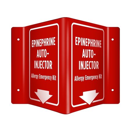 AEK EpinephrineAllergy Emergency Kit 3D Sign EN9341